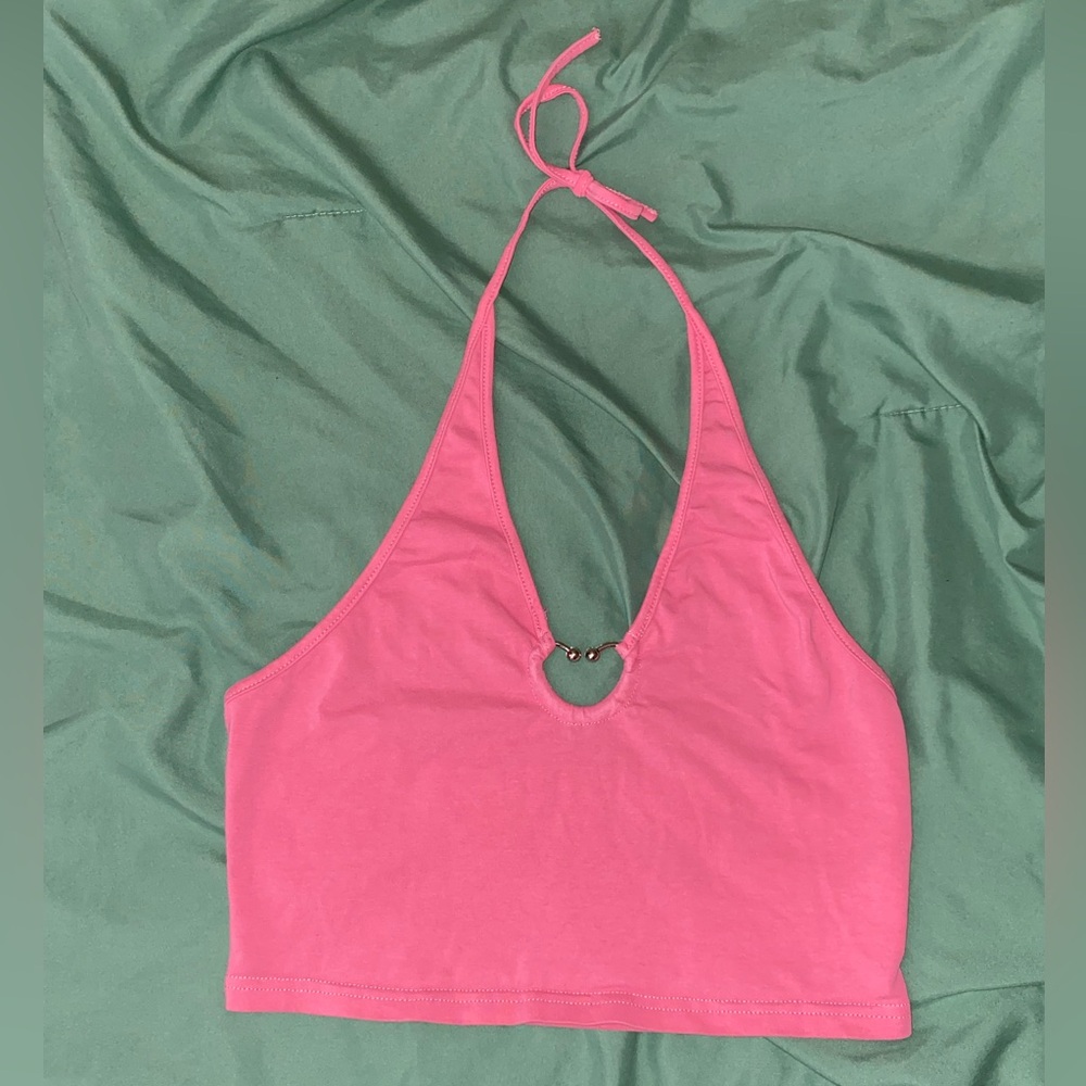 Shein pink halter top